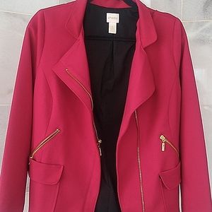 CHICO'S RED BLAZER JACKET  size 1